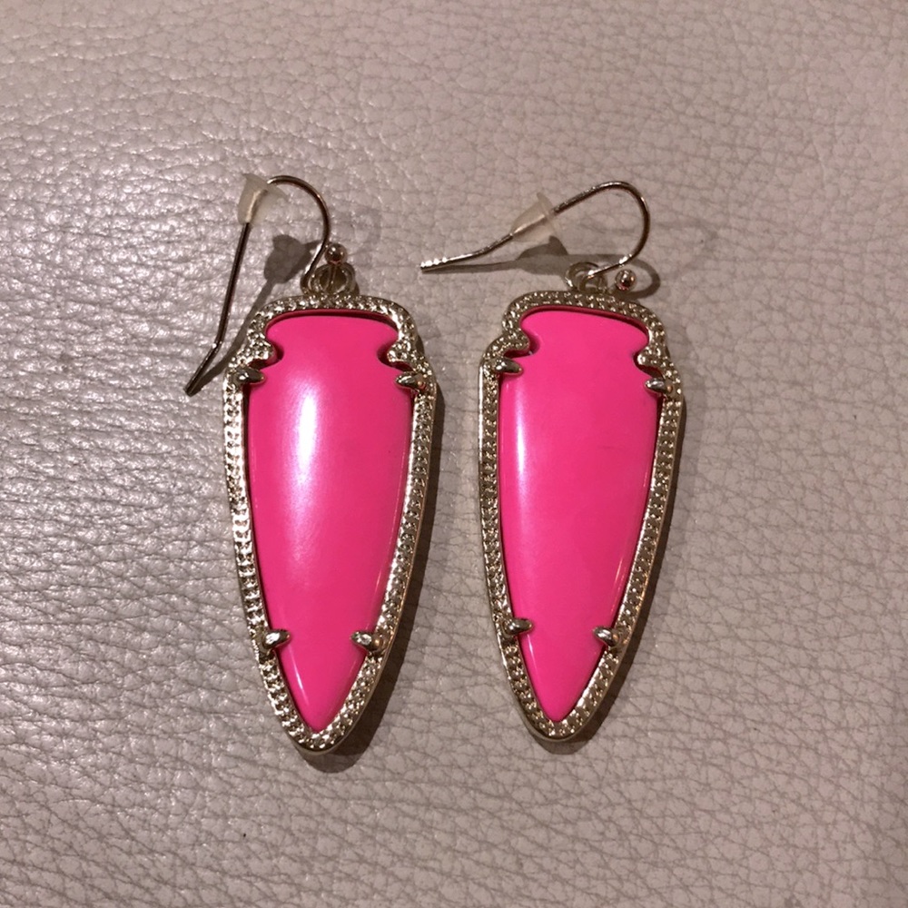 Hot Pink Gold Kendra Scott Earrings